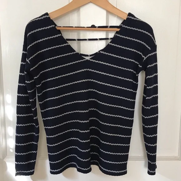 Chaser navy striped viscose strappy back top - Picture 2 of 11